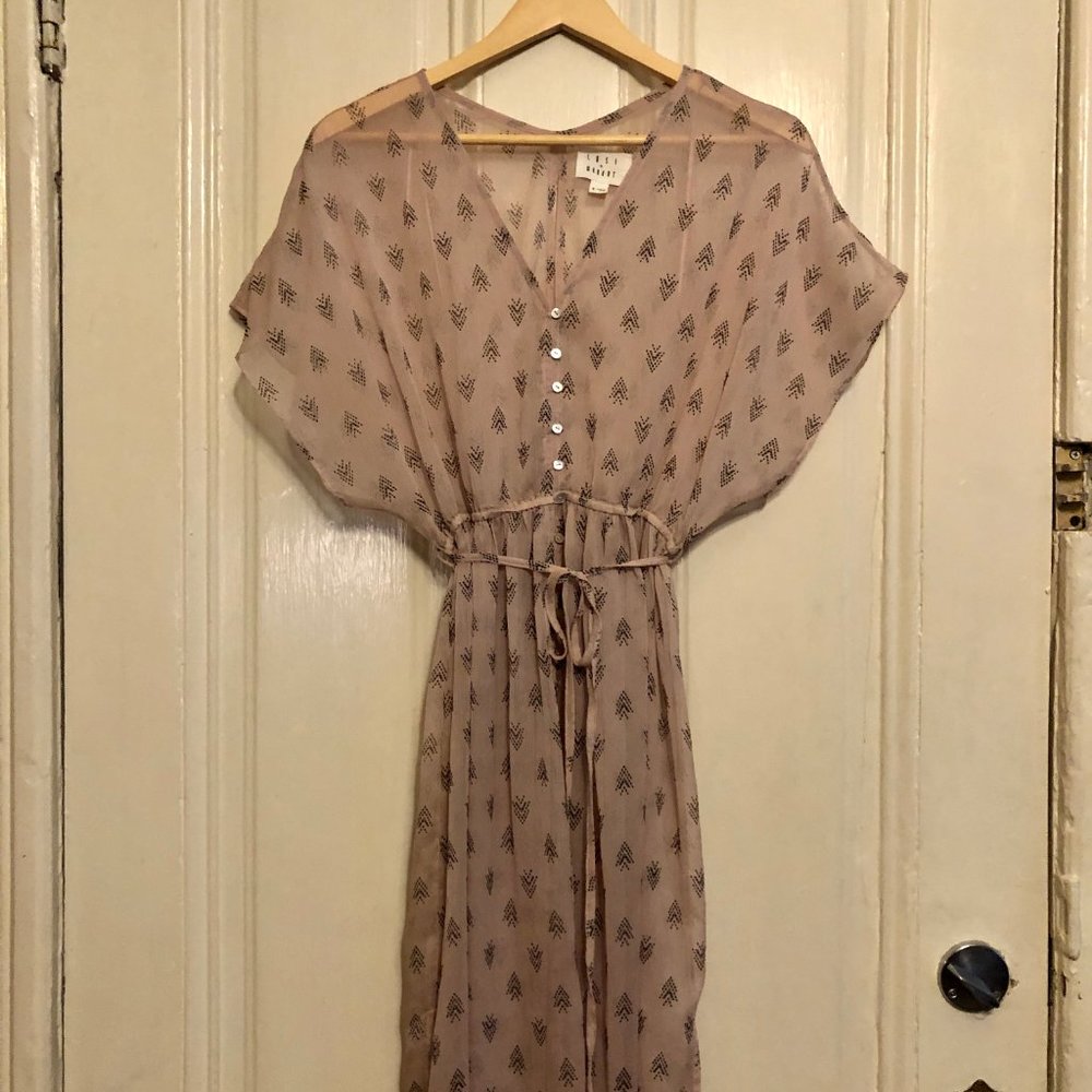 Lost + Wander Brooke Arrow Button Front Maxi Dress